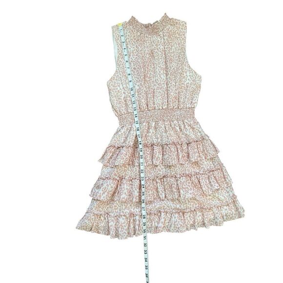Rachel Parcell Halter Mini Dress Leopard Pink Small - Picture 3 of 9